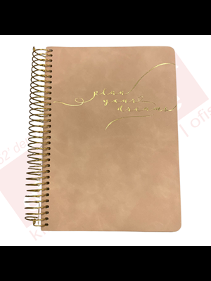 Victorias Journals A5 Vegan Deri Kap.spiralli Tarihsiz Planlayıcı 224 S. Ten 125-2103