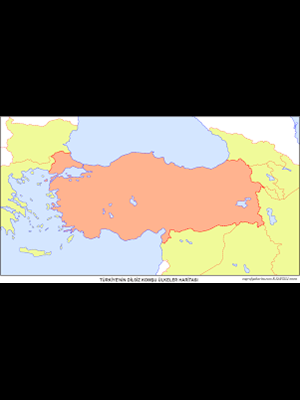 Odak A3 Türkiye-dünya Siyasi Çift Taraflı Dilsiz Harita