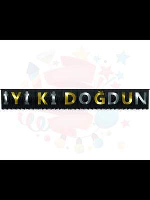 Nedi Püsküllü Siyah Elegant İyiki Doğdun Banner 53474