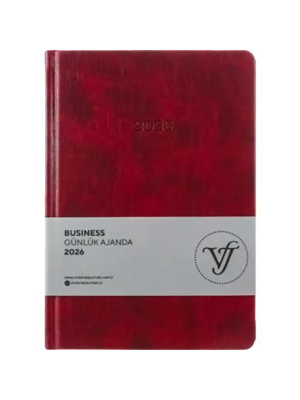 Victorias Journals Business 17x24 Günlük Ajanda Sert Kapak Bordo 226-2375 (2026)