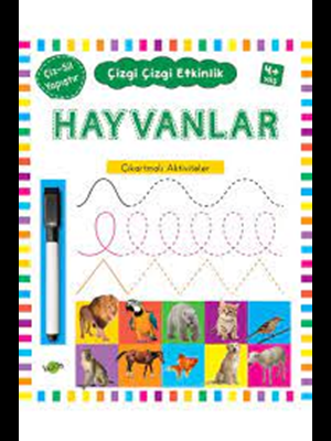 Çizgi Çizgi Etkinlik - Hayvanlar - Kukla Yayınları