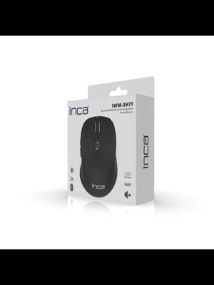 Inca Iwm-397t Bluetooth ve 2.4g Şarjlı Kablosuz Sessiz Mouse Siyah