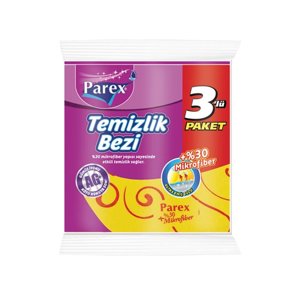 PAREX TEMİZLİK BEZİ (+%30 MİKROFİBER) 3"LÜ 1807105
