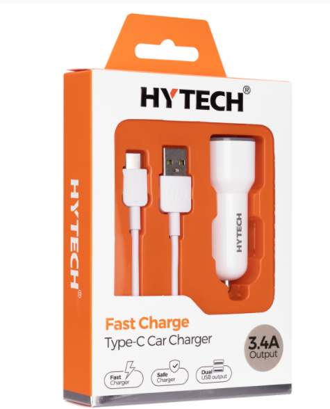 HYTECH HY-X46 3.4A HIZLI ŞARJ IPHONE TYPE-C  KABLOLU ARAÇ ÇAKMAKLIK