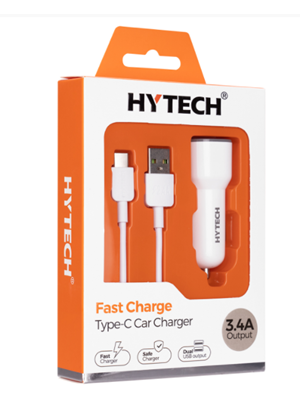 Hytech Hy-x46 3.4a Hızlı Şarj Iphone Type-c Kablolu Araç Çakmaklık