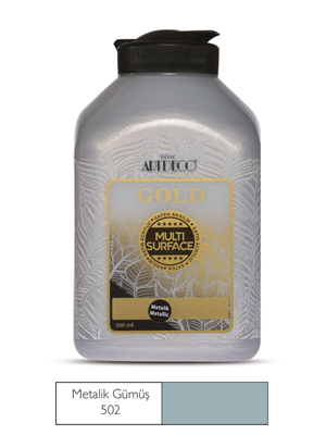 Artdeco 500 Ml Multisurface Metalik Akrilik Boya Gümüş G71l-502