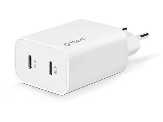 TTEC 2SCG01B 50W PD 2 USB-C ÇIKIŞLI ŞARJ ADAPTÖRÜ BEYAZ