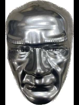 Atatürk Maskı 40 Cm Polyester Gümüş Renk