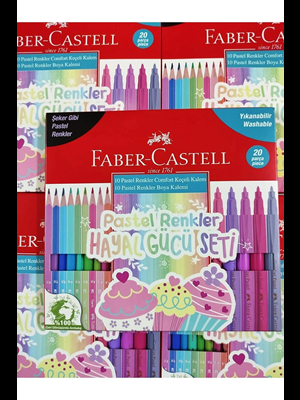 Faber Castell Hayal Gücü Seti Uzay(10 Keçeli Kalem+10 Kuruboya) Metalik Renkler 5062000021