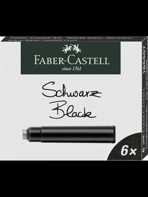 Faber Castell Dolmakalem Kartuşu 6"lı Siyah 185507