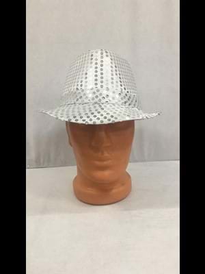 Nedi Kumaş Fötr Şapka Payetli Gümüş S1526s