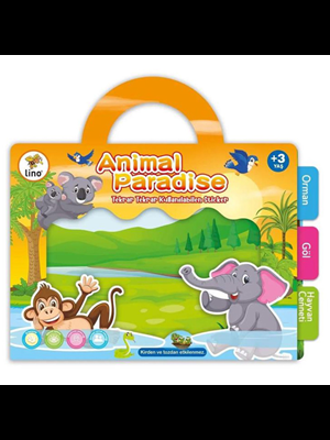 Lino Tekrar Tekrar Kullanılabilen Sticker Seti Animal Paradise Ls-302