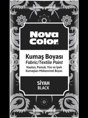 Nova Color 12 Gr Toz Kumaş Boyası Siyah Nc-904