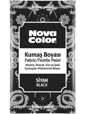 Nova Color 12 Gr Toz Kumaş Boyası Siyah Nc-904