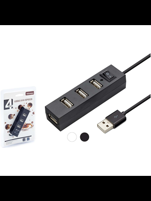 Hadron Hdx7003 4 Port Usb 2.0 Hub Çoğaltıcı Anahtarlı Siyah