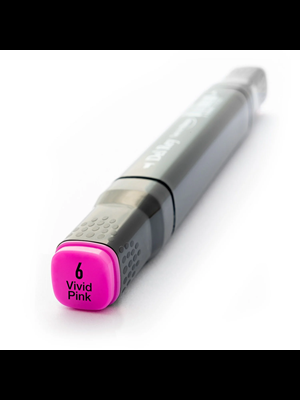 Del Rey Twin Çift Uçlu Marker Kalem Rp6 Vivid Pink