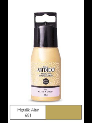 Artdeco 50 Ml Metalik Boyutlu Boya Altın 681
