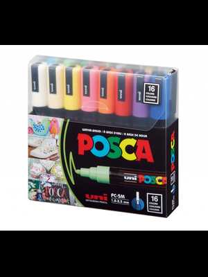 Uni Posca 1.8-2.5 Su Bazlı Markör Kalem 16"lı Pc-5m\16c