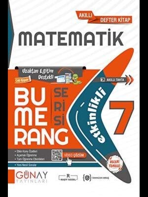 Günay Yay.- 7.sınıf Bumerang Matematik Akıllı Defter Kitap 2324