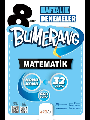 Günay Yay.- 8.sınıf Bumerang Matematik Haftalık Denemeler 2324