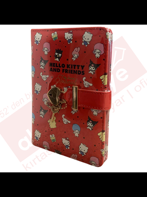 Victorias Journals A6 Hello Kitty And Friends Çizgili Kilitli Günlük 192 Sayfa 525-2022