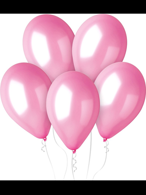 Gemar 11" Metalik Balon Pembe 100"lü