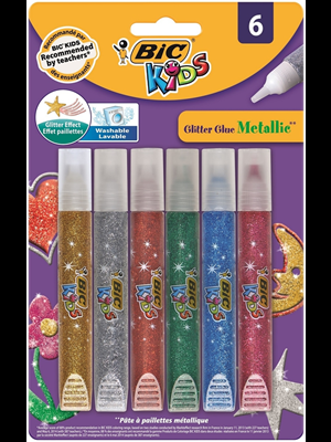 Bic Metalik Glitter Simli Yapıştırıcı 6"lı 893269