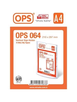 Ops A4 T Tipi Dikey Afiş Taşıyıcı Dp-064