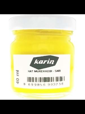 Karin 40 Ml Hat Mürekkebi Sarı