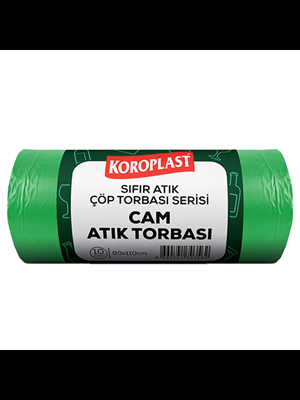 Koroplast 80x110 Cm 40 Mic 650 Gr Sıfır Atık Cam Atık Torbası 10"lu Yeşil St01500537