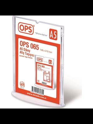 Ops A5(148x210 Mm) Dikey Afiş Taşıyıcı 065