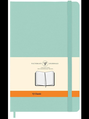 Victorias Journals Classic 13x21 Sert Kapak Çizgili Defter Turkuaz 400 Sf 123-9224