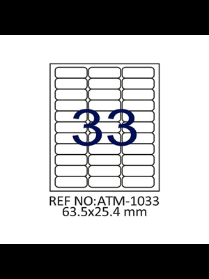 Diamond Label 63.5x25.4 Mm A4 Laser Etiket 100"lü Dm-1033