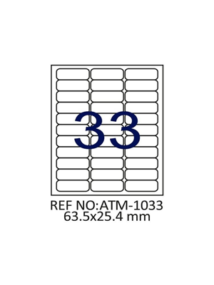 Diamond Label 63.5x25.4 Mm Laser Etiket 100"lü Dm-1033