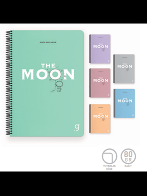 Gıpta Moon 17x24 Pp Kapak Spiralli Defter Çizgili 80 Yp 6959