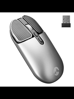 Everest Sm-620 Bluetooth + 2.4ghz Şarjlı Kablosuz Mouse Metalik Gri