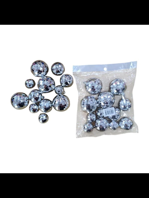 Nedi Yılbaşı Disko Topu 2-2.5-3-4 Cm Gümüş 12"li 13542