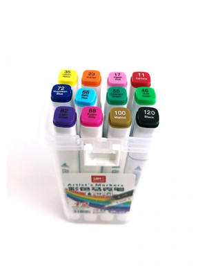 Mikro Art Çift Uçlu Marker Kalem 12 Renk Zw-8001-12