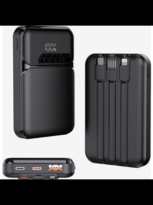 Snapron Snp-3006 10000 Mah Type-c ve Lightning Kablolu Lcd Powerbank