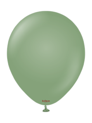 Kalisan 12" Düz Renkli Balon 100"lü Kış Yeşili
