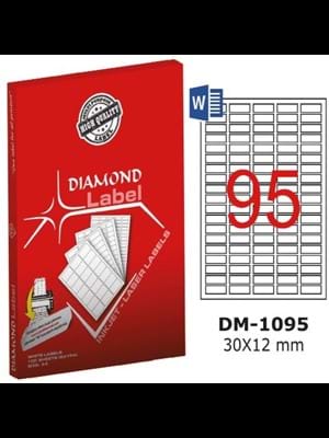 Diamond Label 30x12 Mm A4 Laser Etiket 100"lü Dm-1095