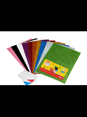 Mileo 20x30 Cm Yapışkanlı Simli Eva 10 Renk 1757