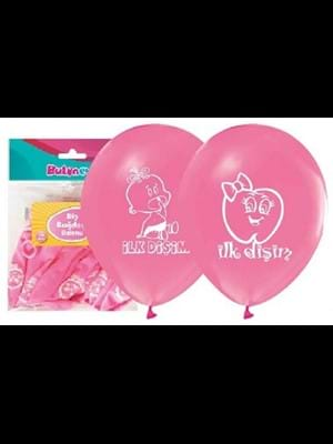 Nedi Baskılı Balon Diş Buğdayı Pembe 16"lı 7430