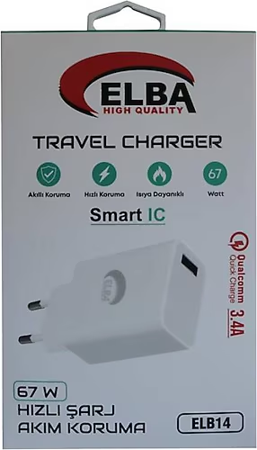 ELBA ELB14 67W 3.4A HIZLI ŞARJ BAŞLIĞI 