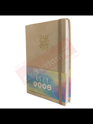 Lizy 14x20 Suni Deri Velur Desen Lastikli Defter Kareli 168 Yp Vel180sq