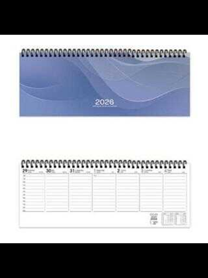 Keskin Color 12x33.5 Cm Aj-65 Spiralli Haftalık Masa Ajandası Mavi 600139-99 (2026)