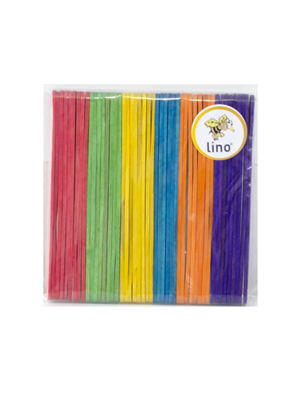 Lino 10 Cm Ahşap Renkli Çubuk 50 Li Rbz-033