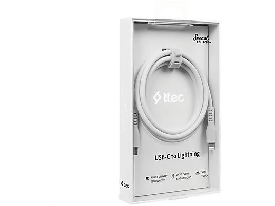 TTEC 2DK60B 120CM USB-C TO LİGHTNİNG HIZLI ŞARJ KABLOSU BEYAZ