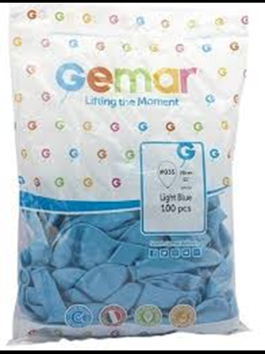 Gemar 11" Metalik Balon Açık Mavi 100"lü