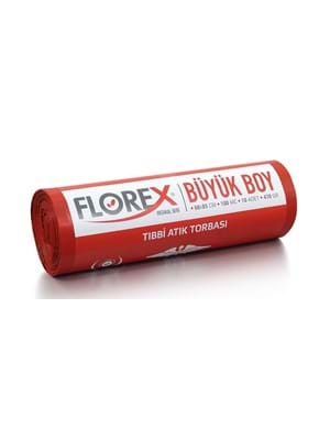 Florex 60x85 Cm Büyük Boy Baskılı Tıbbi Atık Poşeti 10"lu Kırmızı\sarı 531